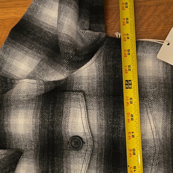 A.N.A. BRAND WOMEN'S BLACK AND WHITE PLAID FLANNEL PLUS SIZE JACKET SIZE 1X - Picture 12 of 16